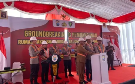 Kunjungan Polda Jatim Ke Jombang, Ground Breaking Rumah Sakit Bhayangkara