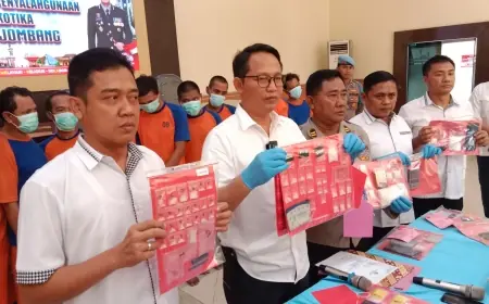 Darurat Narkoba, Polres Jombang Bekuk 13 Tersangka 12 Kasus Beda Jaringan