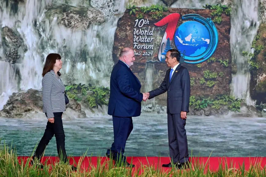 Presiden Jokowi Sambut Para Pemimpin DelegasiJelang Pembukaan KTT World Water Forum Ke-10