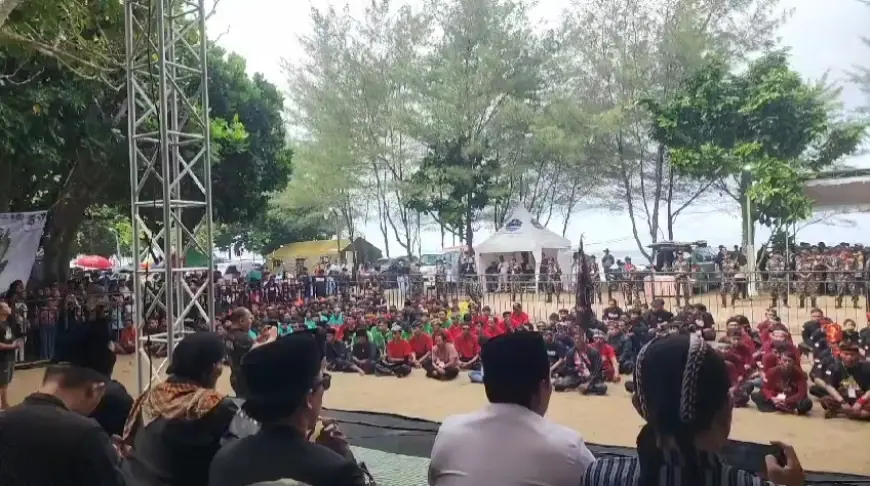 Seribu Bantengan Tumplek Blek di Pantai Balekambang Meriahkan Harlah GP Ansor ke-90