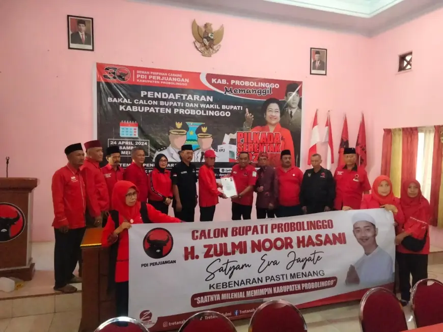 Zulmi, Putera Hasan Aminuddin Daftarkan Diri Maju Calon Bupati Probolinggo Lewat PDI Perjuangan