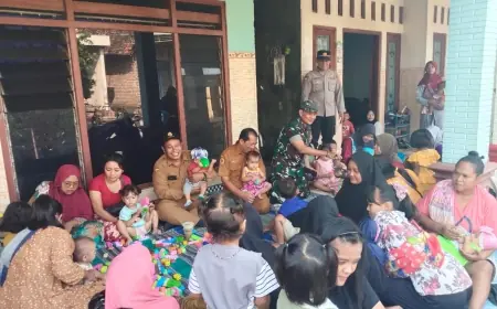 Bantu Tekan Stunting, Polres Mojokerto Kota Bantu Masyarakat Tingkatkan Gizi Balita
