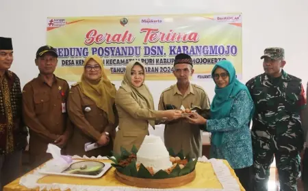 Buka Posyandu Desa Kenanten, Bupati Mojokerto Cerita Pentingnya Kontrol Kesehatan