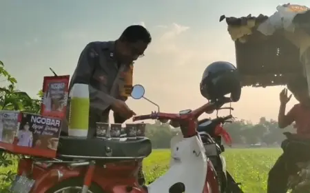 Ngopi Sambil Berbincang, Cara Jitu Bhabinkamtibmas Polsek Dlanggu Dekatkan Warga