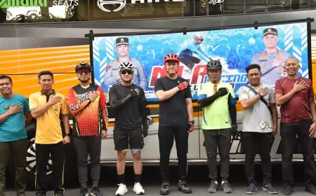 Kapolres Lamongan  Lepas  Tim Balap Sepeda Ikuti  Tour De Panderman Polda Jatim 2024