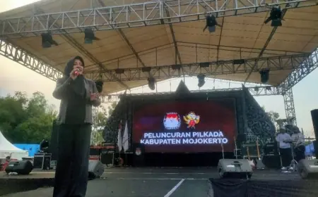 Ajak Warga Untuk Memilih, KPU Kabupaten Mojokerto Luncurkan Pilkada Serentak