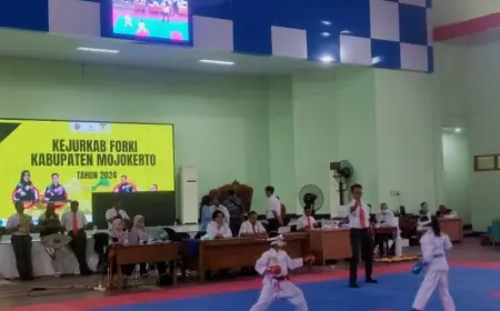 Menuju Porprov Jatim 2025, Forki Kabupaten Mojokerto Jaring Bakat Atlet Karate