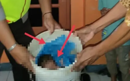 Dikira Suara Kucing, Bayi Perempuan Baru Lahir Ditemukan Dalam Ember Cat di Jember