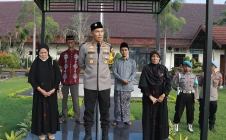 Polres Jombang Gelar Doa Bersama Untuk Briptu Rian, Anggota Keluarga Turut Hadir