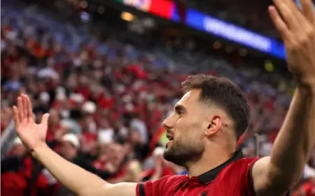 Nedim Bajrami Cetak Rekor Gol Tercepat Dalam 23 Detik Lawan Italia di Grup B EURO 2024