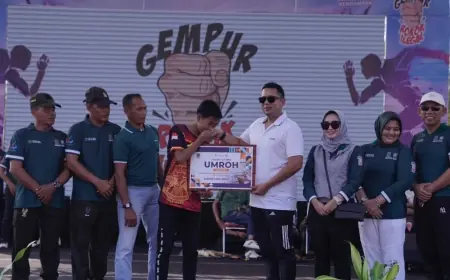 Jalan Santai HUT Ke - 106 tahun, Pj Wali Kota Mojokerto Ajak Warganya Perangi Rokok Ilegal