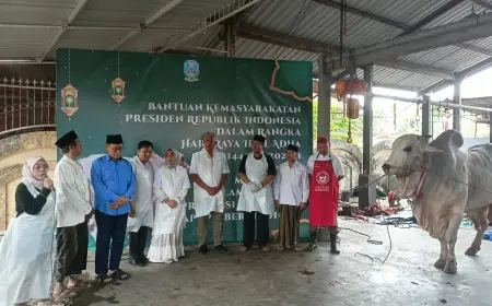 Iduladha 1445 H, 14 Hewan Kurban Disembelih di Masjid Raya Islamic Centre, Termasuk Sumbangan Presiden