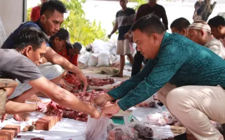 Peduli Sesama Dalam Momen Idul Adha, Lapas Pasuruan Sembelih Tujuh Hewan Kurban