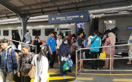 Tercatat 47.937 Pelanggan Gunakan Kereta Api di Daop 9 Jember Selama Libur Idul Adha