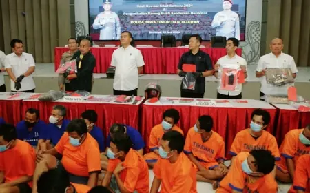 Operasi Sikat Semeru 2024: Polda Jatim Ungkap 1.380 Kasus