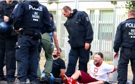 Kepolisian Berlin Tangkap Suporter Bikin Ricuh Pasca Laga Polandia vs Austria