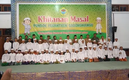 Libur Sekolah, 48 Anak - Anak Ikut Khitan Massal Di Ponpes Gadingmangu Jombang