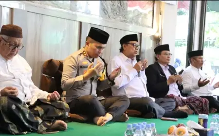 Doa Bersama Lintas Agama Sambut Hari Bhayangkara ke-78 di Mapolres Nganjuk