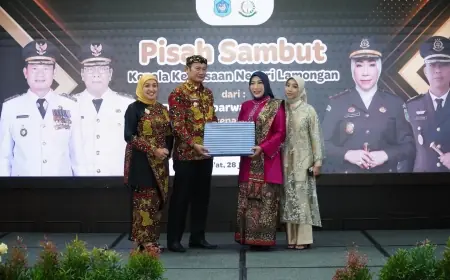 Pisah Sambut Kajari Lamongan, Bupati Lamongan Tekankan Sinergitas Antar Forkompimda