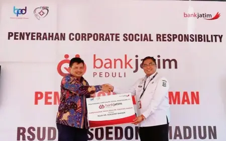 CSR Bank Jatim Optimalkan Layanan Kesehatan Bangun Taman RSUD Soedono