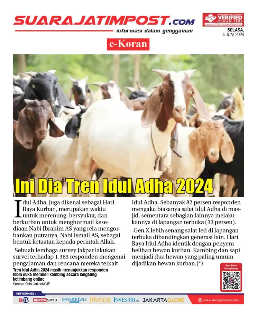 eKoran, Edisi Selasa, 4 Juni 2024
