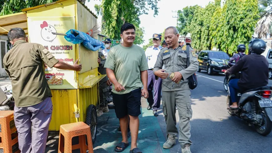 Jalur Sepeda Ditempati PKL, Pemkot Kediri Lakukan Normalisasi