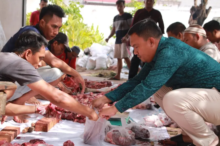 Peduli Sesama Dalam Momen Idul Adha, Lapas Pasuruan Sembelih Tujuh Hewan Kurban