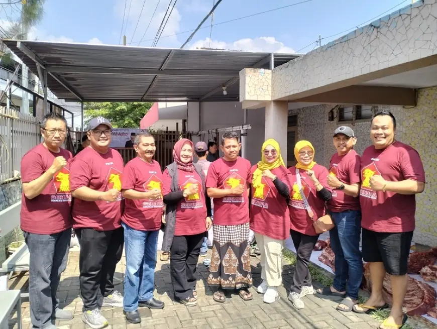 Sesuai Instruksi Prabowo, DPC Gerindra Kota Malang Bagikan Ratusan Daging Qurban