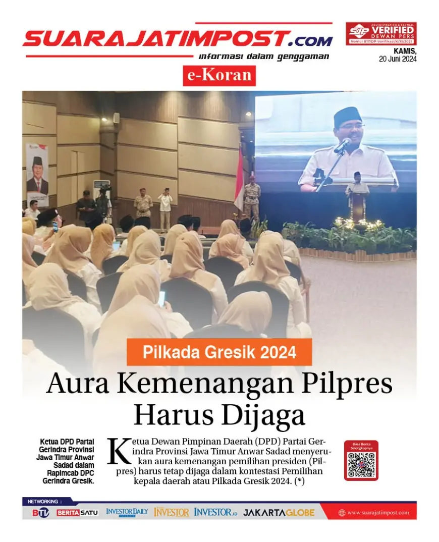 eKoran, Edisi Kamis, 20 Juni 2024