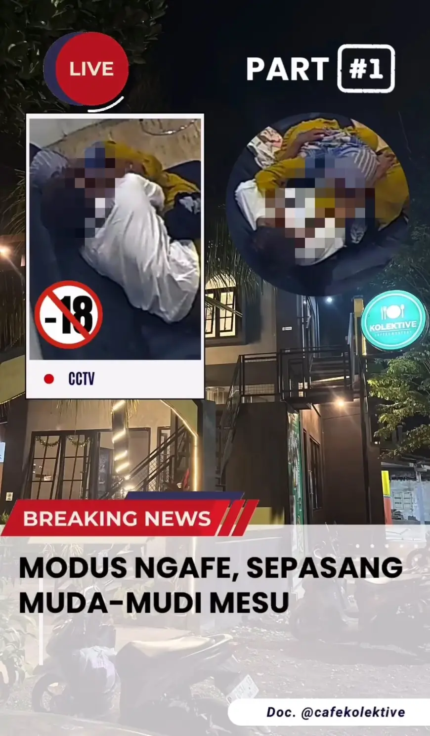 Dua Sejoli Tertangkap CCTV  Berbuat Tidak Senonoh Di Cafe Gumukmas 