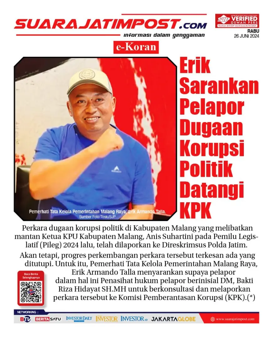 eKoran, Edisi Rabu, 26 Juni 2024