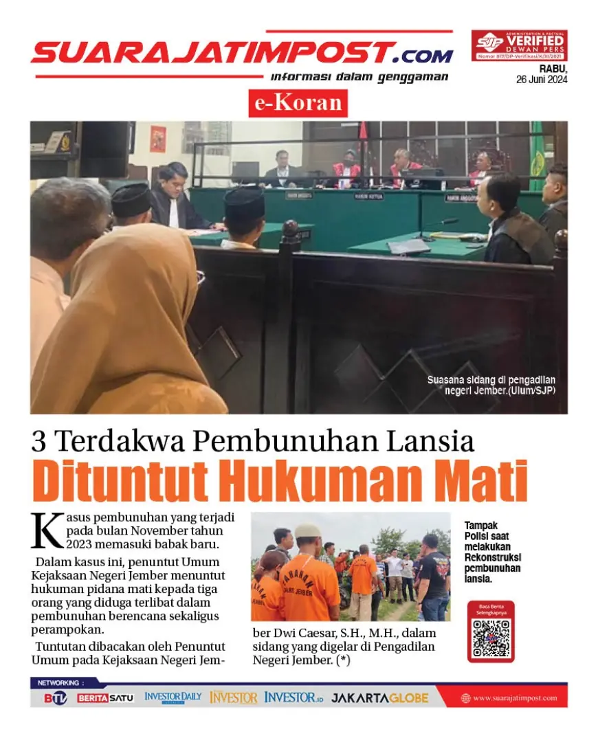 eKoran, Edisi Rabu, 26 Juni 2024