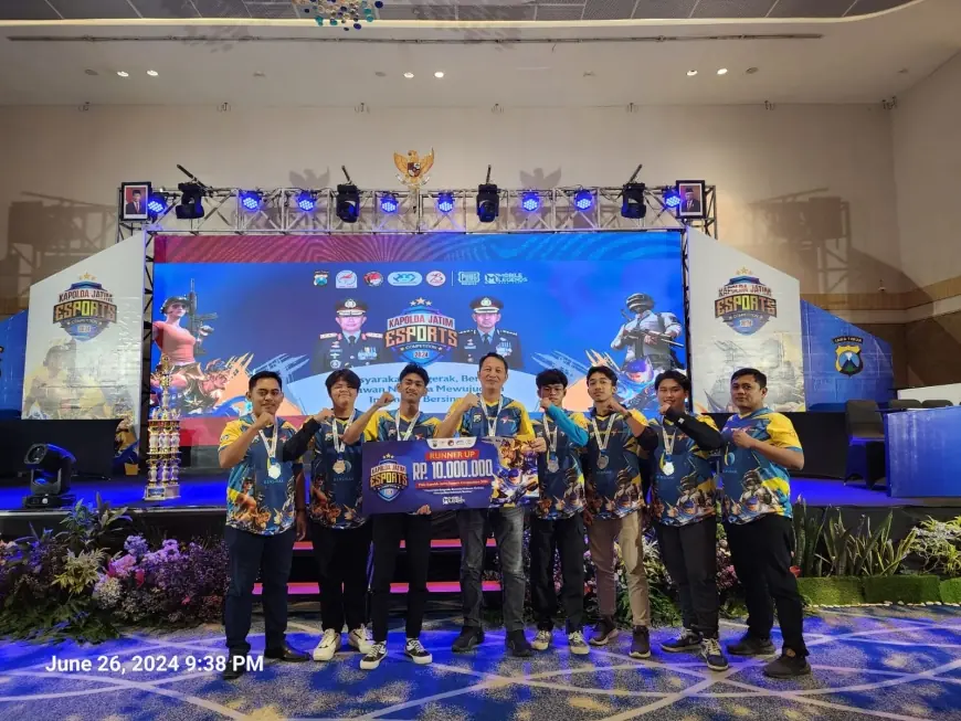 HUT Bhayangkara Ke-78, Polres Jombang Sabet Juara 2 Turnamen E-Sport Kapolda Jatim