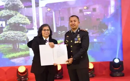 Pj Wali Kota Kediri Hadiri Upacara dan Tasyakuran HUT ke-78 Bhayangkara