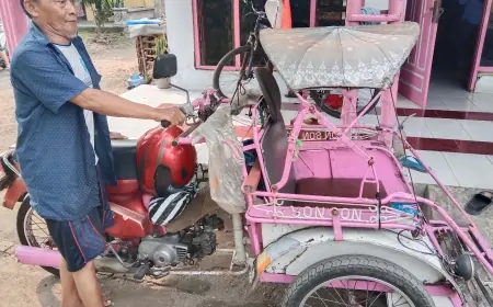 Miris! Puluhan Tahun Jadi Tukang Becak, Warga Desa Johowinong Jombang Tak Pernah Rasakan Bansos