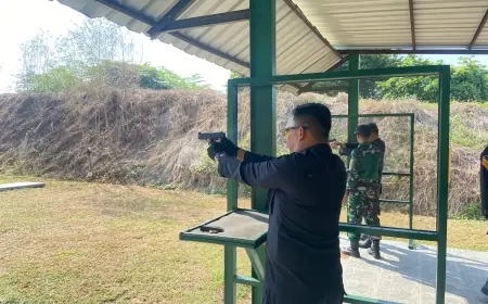 Tingkatkan Kemampuan Bersenjata, Lapas Pasuruan Latihan Tembak