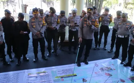 Gabungan Polisi-TNI Kawal Ketat Jalannya Pengesahan Warga Baru PSHT di Nganjuk