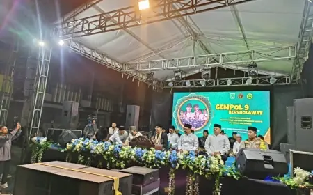 Gema Sholawatan Di Gempol 9 Didendangkan Semalam