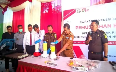Kejari Kota Probolinggo Musnahkan Barang Bukti Puluhan Perkara, Didominasi Kasus Narkoba
