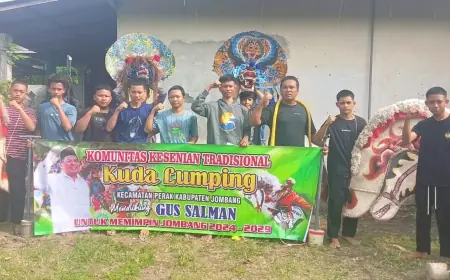 Komunitas Kesenian Kuda Lumping di Jombang Dukung Gus Salman