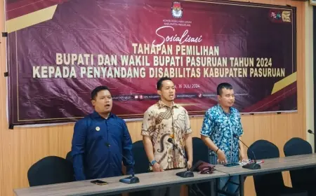 Puluhan Penyandang Disabilitas Mendapatkan Sosialisasi Pemilihan Kepala Daerah 2024