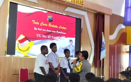 Tatap Muka dengan Pelajar Papua, Polres Madiun Sosialisasikan Stop Bullying dan UU Lantas