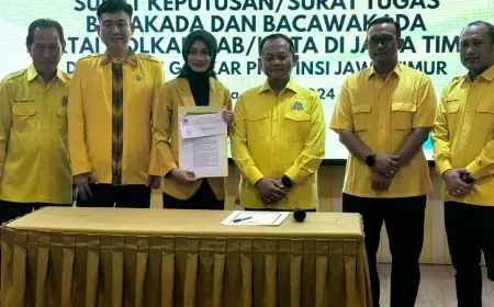 Vinanda Terima Surat Instruksi Partai Golkar Sebagai Calon Wali Kota Kediri
