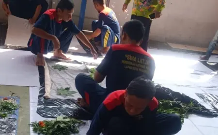 WBP Lapas Pasuruan Terus Berkarya Dengan Seni Batik Ecoprint