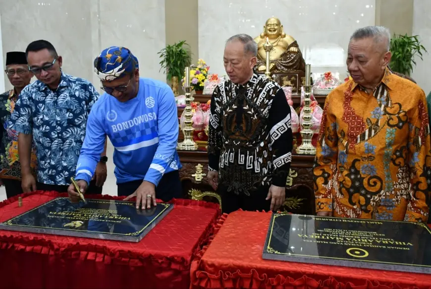 Resmikan Wihara, Pj Bupati Bondowoso Ajak Jaga Kerukunan Antar Umat Beragama