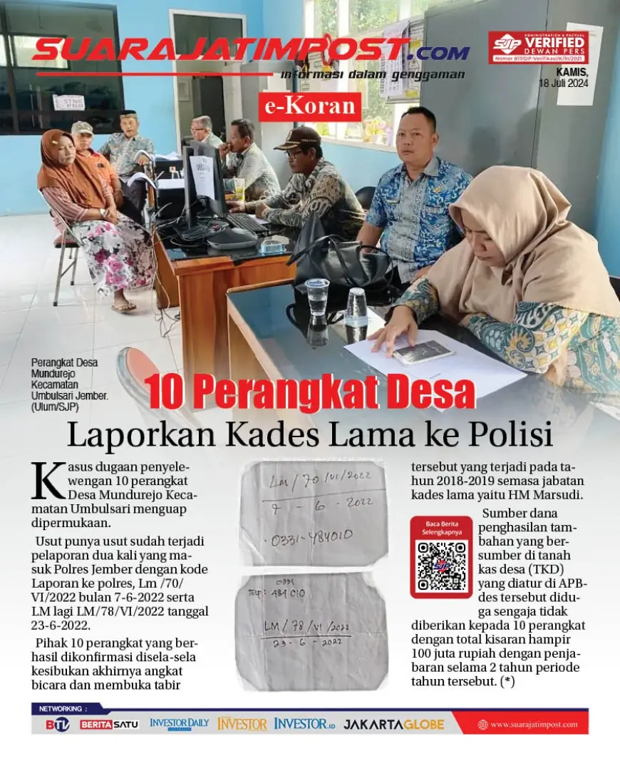 eKoran, Edisi Kamis, 18 Juli 2024