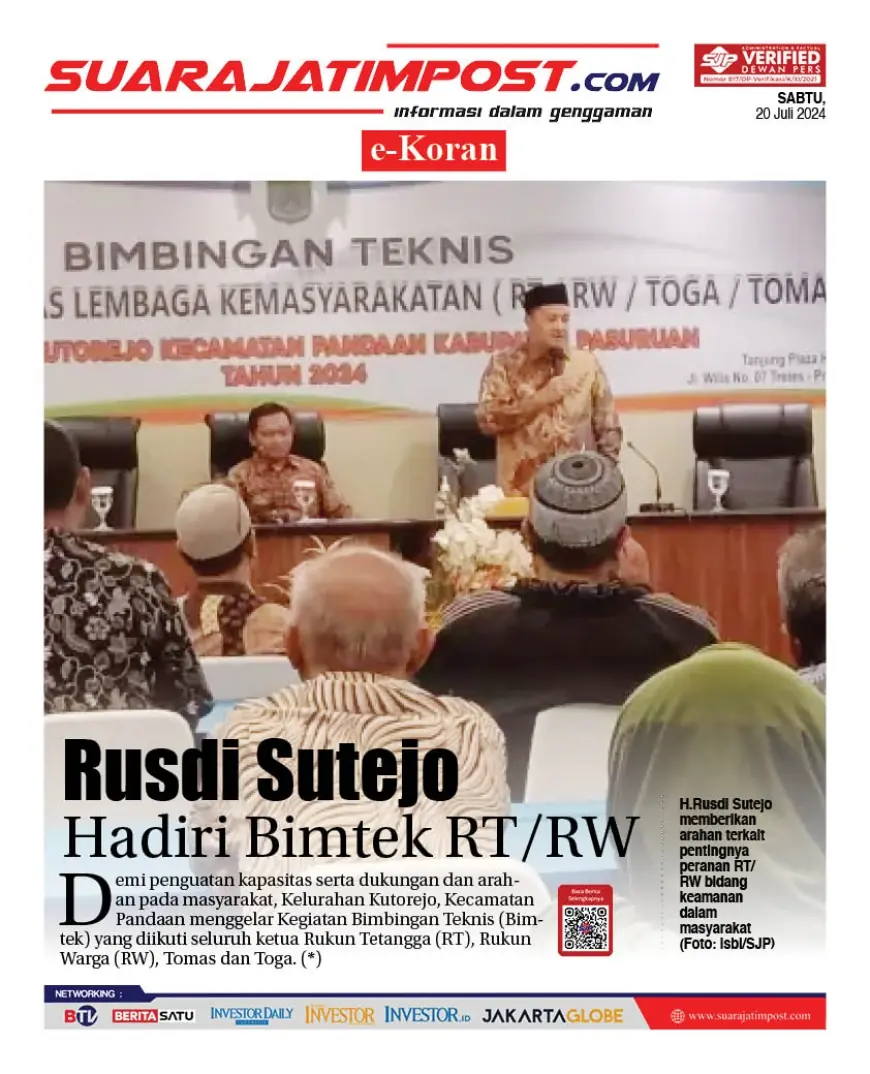 eKoran, Edisi Sabtu, 20 Juli 2024