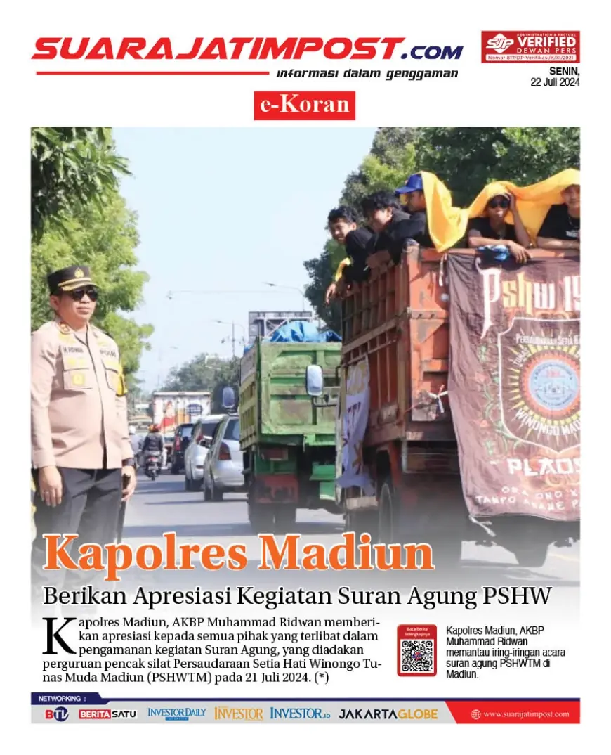 eKoran, Edisi Senin, 22 Juli 2024