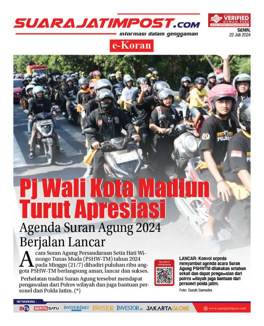 eKoran, Edisi Senin, 22 Juli 2024