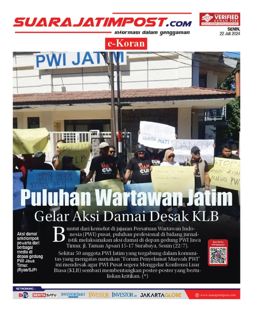 eKoran, Edisi Senin, 22 Juli 2024